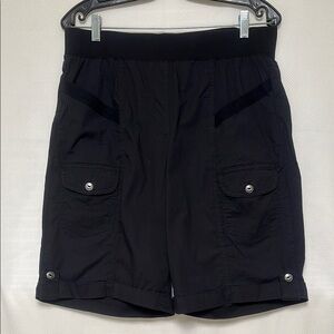 Tribal ladies black cargo shorts